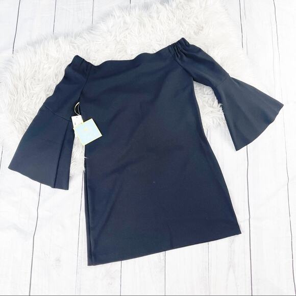 CeCe By Cynthia Steffe Handley Bell Sleeve‎ Off-The-Shoulder Dress Size 4 - Picture 4 of 5